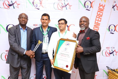 AAVA Brands Limited received its award at the National Quality Conference held on November 10, 2023, at Sheraton Hotel, Ikeja, Lagos.