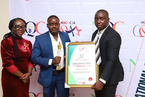 Regino Medicals Limited was proudly presented with an award at the National Quality Conference held on November 10, 2023, at Sheraton Hotel, Ikeja, Lagos, in recognition of its exceptional commitment to quality healthcare solutions and industry excellence.